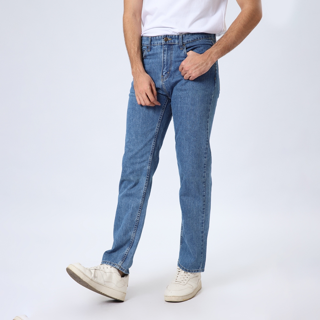 EDWIN JEANS - Celana Denim Pria Reguler Fit Jeans 801 SLUB LIGHT BLUE INDIGO Celana Jeans Straight