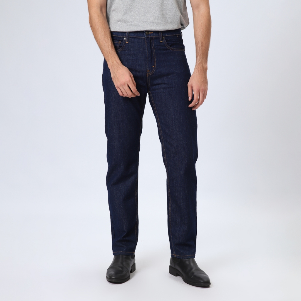 EDWIN JEANS - Celana Denim Pria Reguler Fit Jeans 801 SLUB DARK BLUE INDIGO Celana Jeans Straight