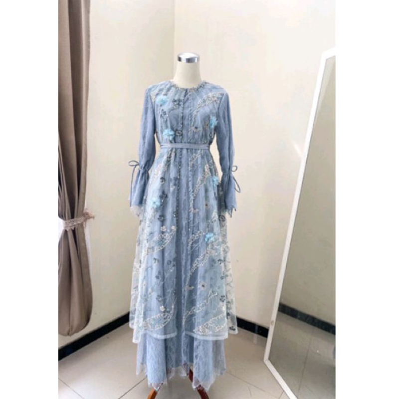 Gamis panjang set Outer brukat