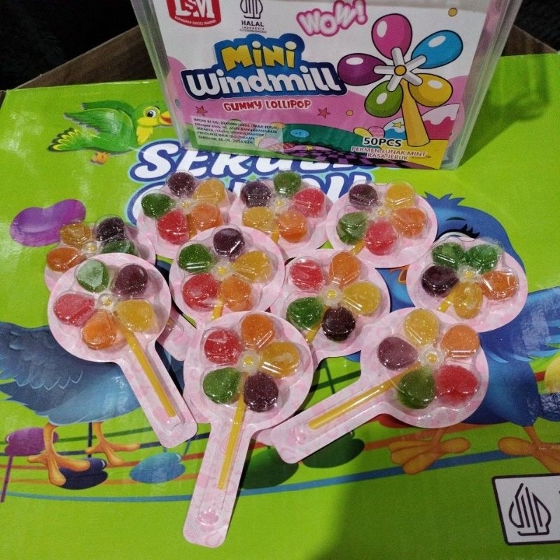 

Windmill Mini Gummy Lollipop paket 10 pcs