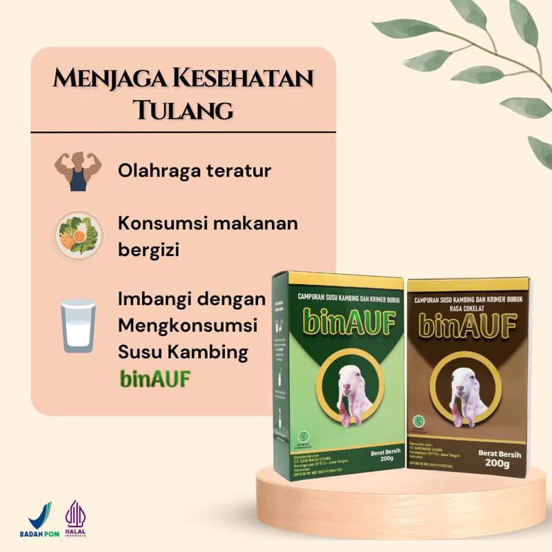 

binAUF Susu Kambing Etawa Atasi Nyeri Sendi 200g