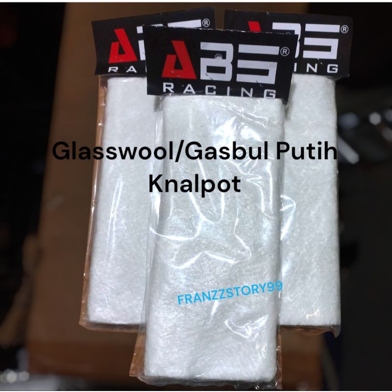 Gaspol/Glasswool/Peredam Knalpot putih Anti Bakar Aniversal
