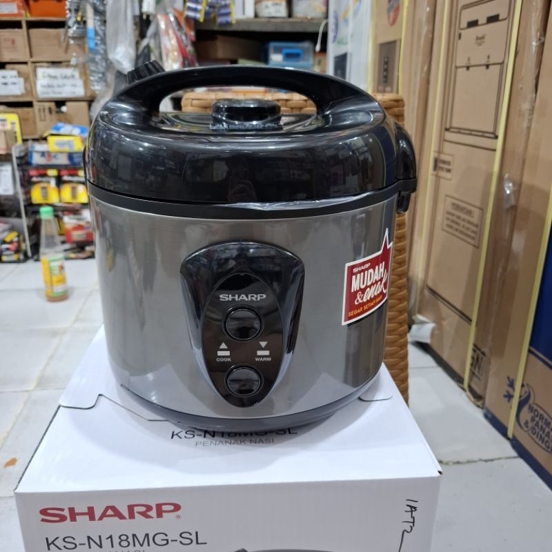 Magic Com SHARP KS-N19 MG-SL 1.8 liter abu hitam sharp original