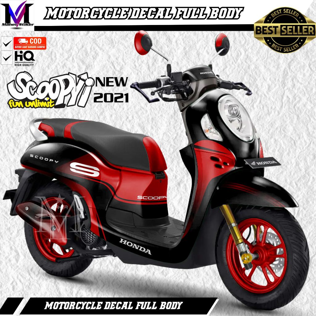 Decal Scoopy New 2021 Fullbody  Variasi Simple Gradasi