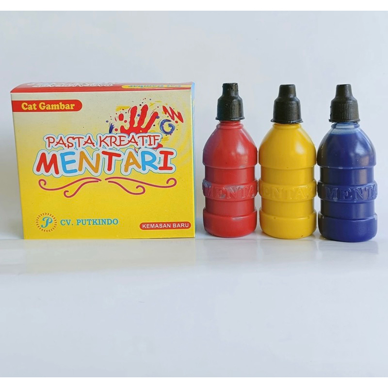 CAT PASTA KREATIF FINGER PAINTING MENTARI 50ML ISI 3 WARNA