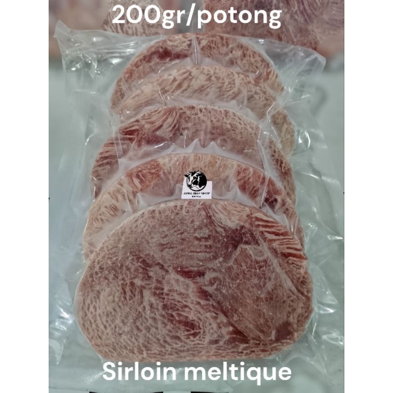 

Beef meltique Sirloin 1kg isi 5 potong/200gr