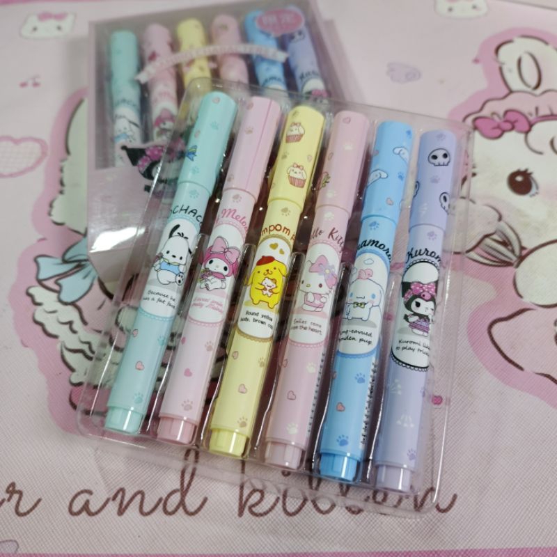 

Highlighter/Stabilo 6 warna karakter sanrio