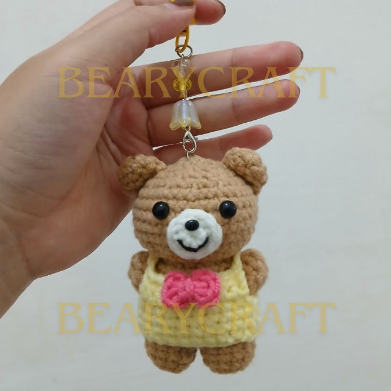 teddy bear crochet | teddy bear amigurumi keychain | crochet keychain