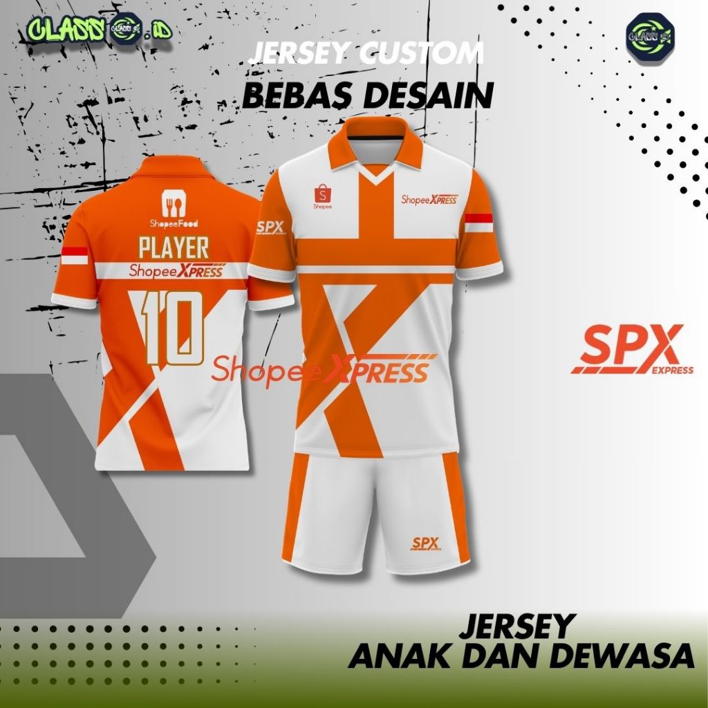 BAJU JERSEY SPX KURIR SHOPEE DAN SHOPEE FOOD DENGAN SHOPEE EXPRES TERBARU DARI SHOPEE EXPRES DEWASA 