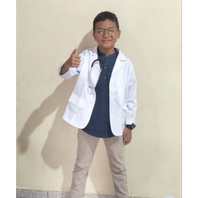 jas dokter anak laki-laki - jas dokter anak perempuan - jas dokter anak lengan pendek -jas anak  dok
