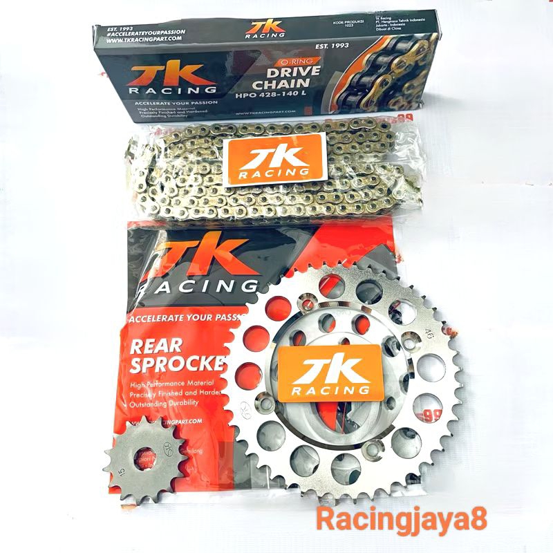 Gear set TK Racing KLx 150 DTracker 150 set rantai Oring 428HPO TK original