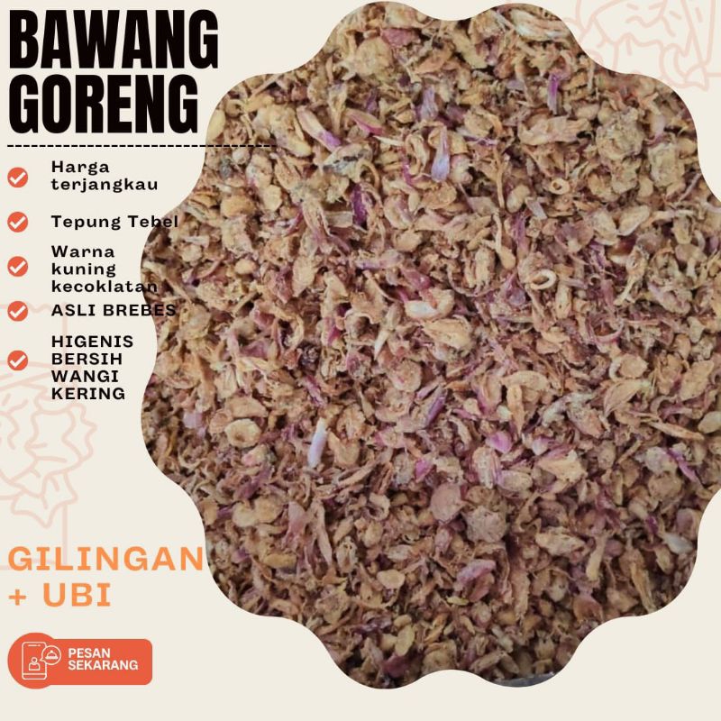

1Kg Bawang Goreng Gilingan Bakso/campur Ubi Bawang Goreng Campuran/Brambang Goreng Campuran Ubi Murah
