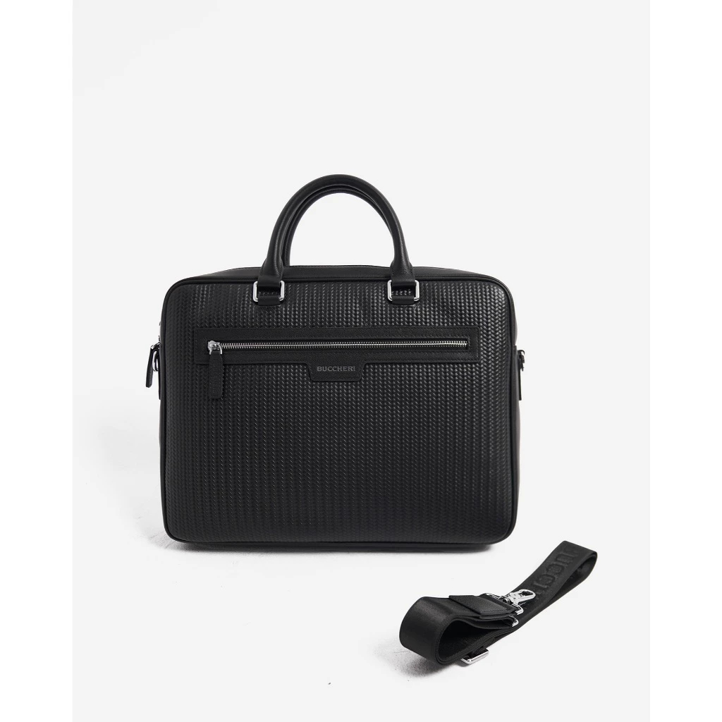 Buccheri Tas Pria George Briefcase Black - CB3011