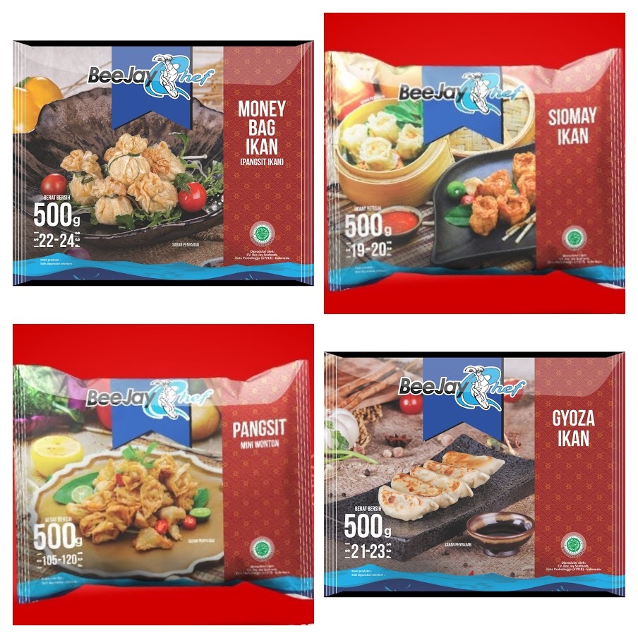 

Beejay Gyoza Ikan | Siomay Ikan | Pangsit Mini Wonton | Money Bag Ikan | 250gr / 500gr