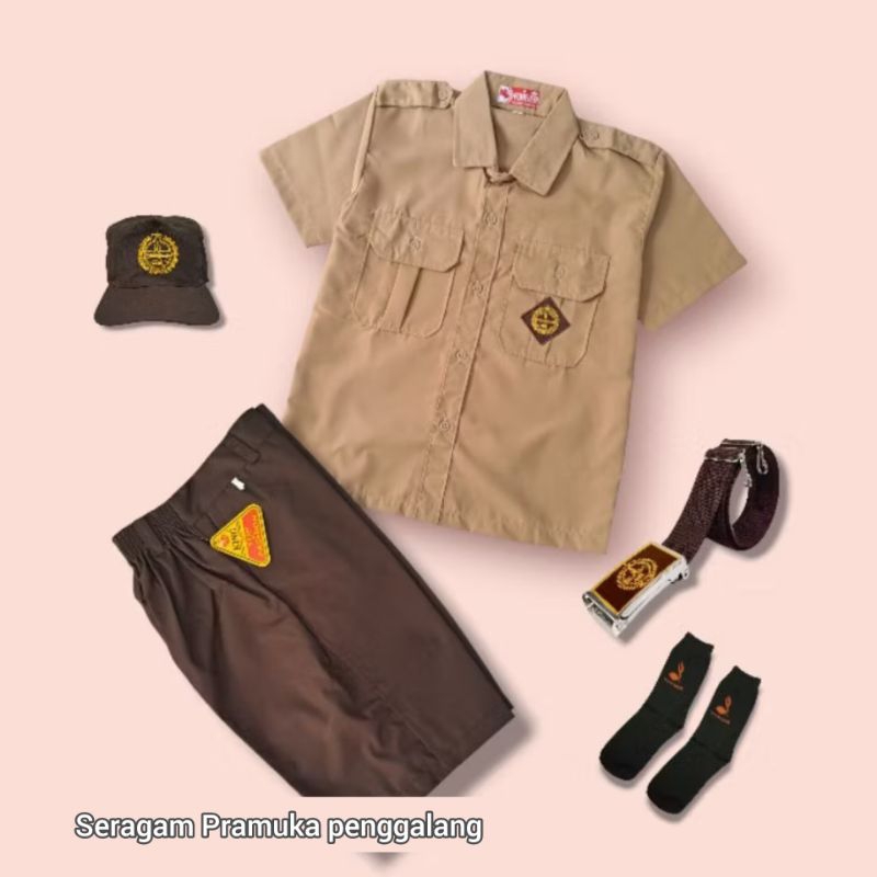 setelan seragam pramuka penggalang baju pendek dan celana pendek terlaris seragam Pramuka penggalang