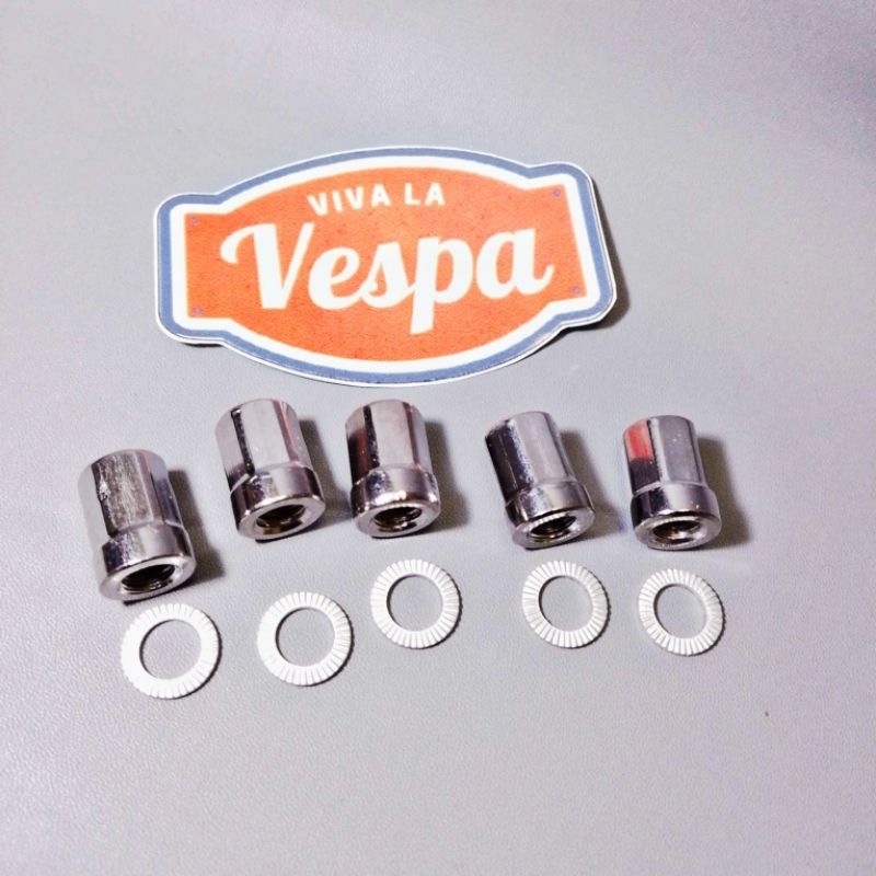 Baut Mur Velg Tubeless Import Vespa Super Sprint VGLA/B PX Excel Exclusive Spartan PTS