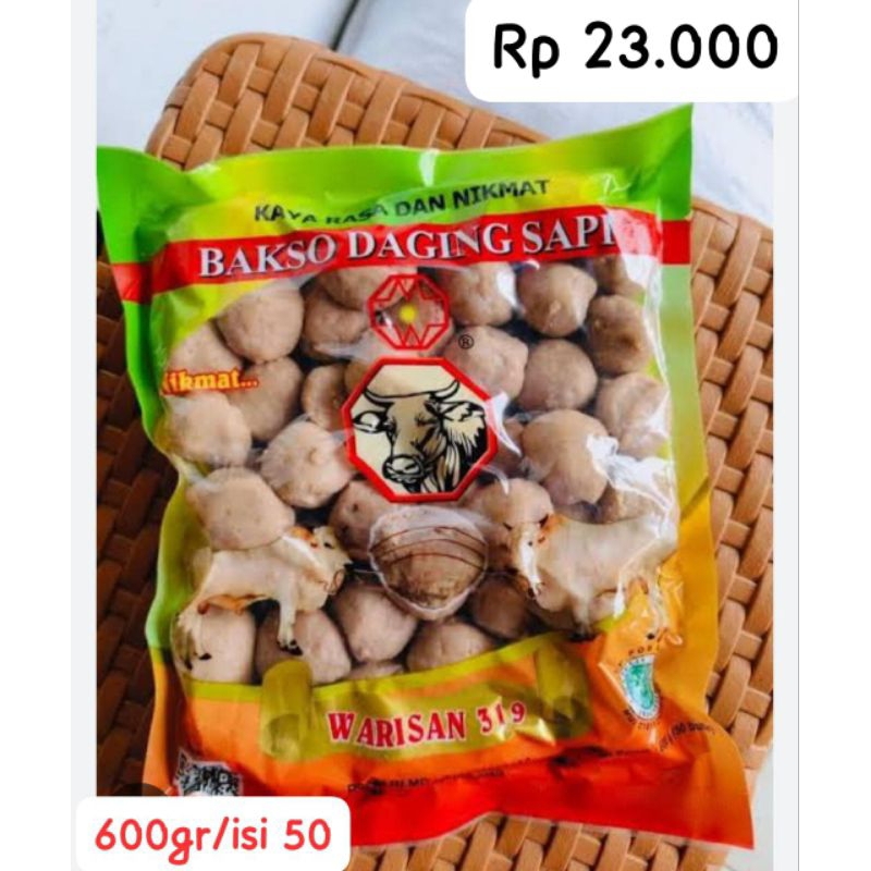 

PROMO!!! Bakso sapi warisan 319 isi 50 600gr