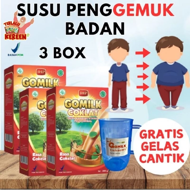 

PAKET 3 BOX GOMILK SUSU KAMBING ETAWA PLUS HERBAL PENGGEMUK BADAN