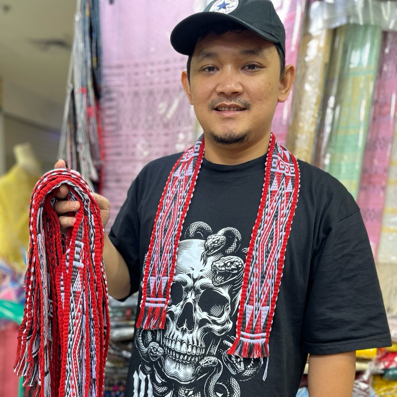 Stola sirat batak Sortali pinggang motif gorga batak Syal