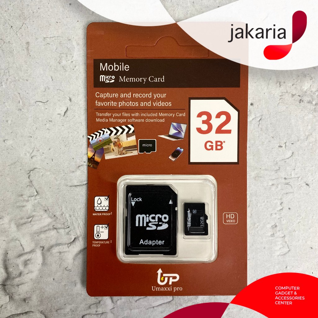 UMMAXI PRO Micro SD 32GB Memory Card HP Kartu Memori Micro SD Adapter 32 GB
