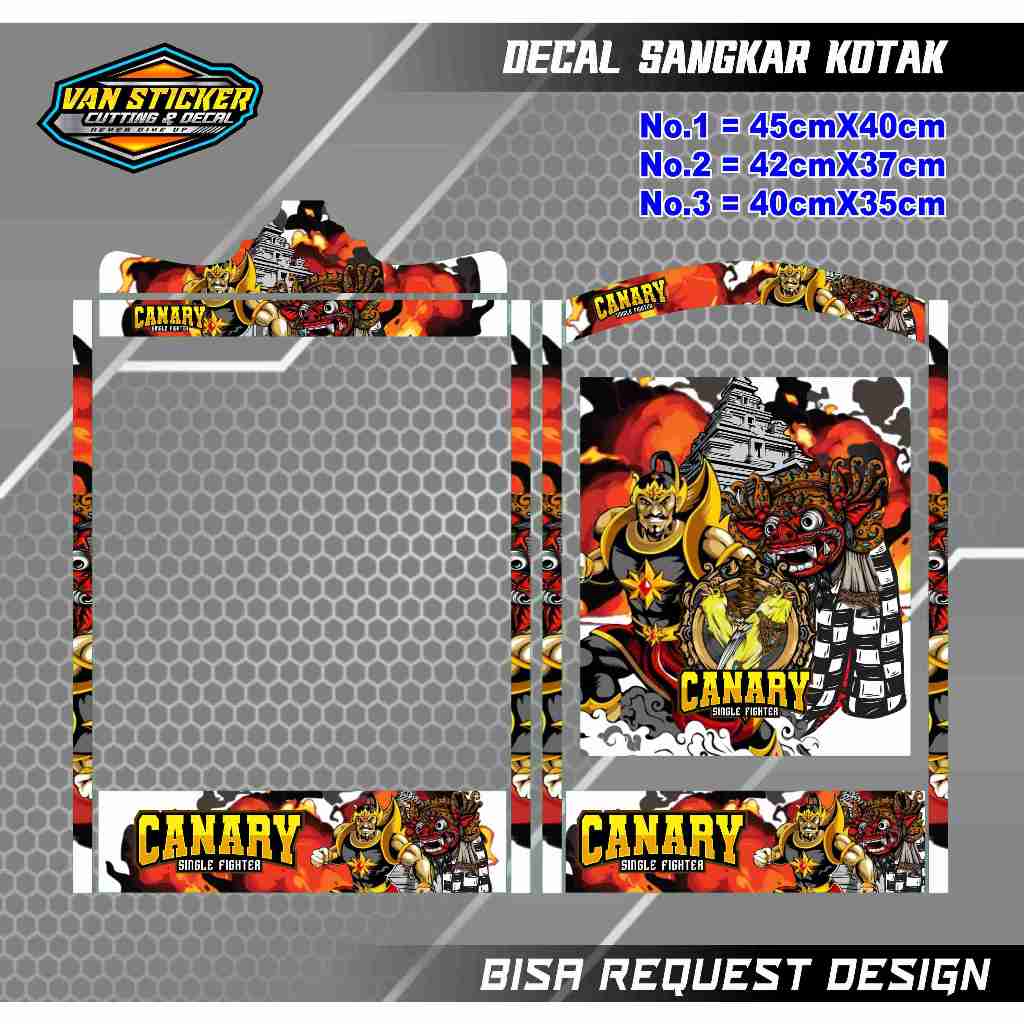 decal sangkar kotak gatot barong