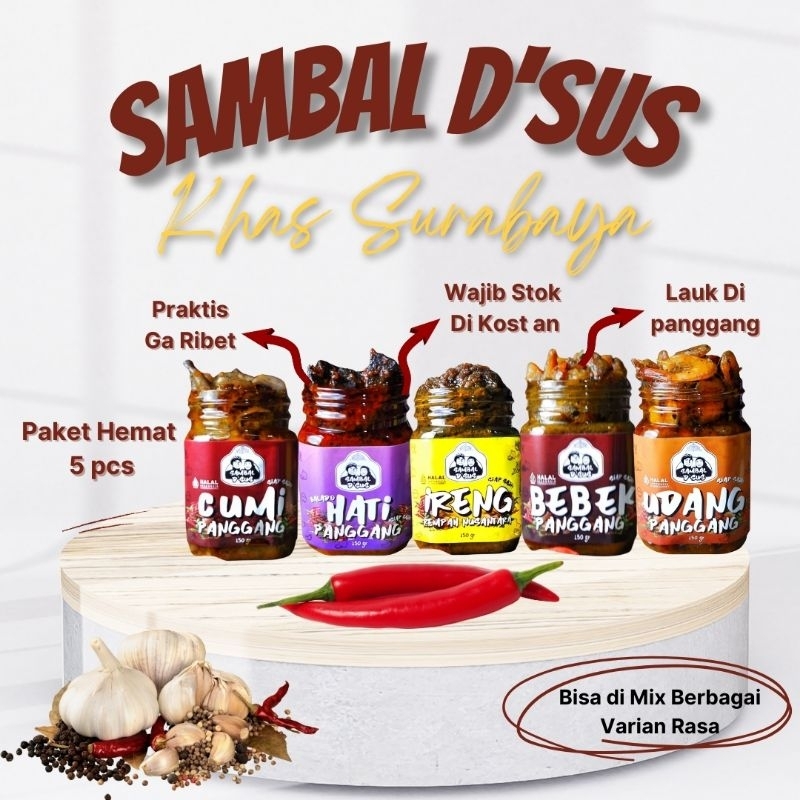 

SAMBAL D'SUS - Paket hemat/bundling 5 pcs