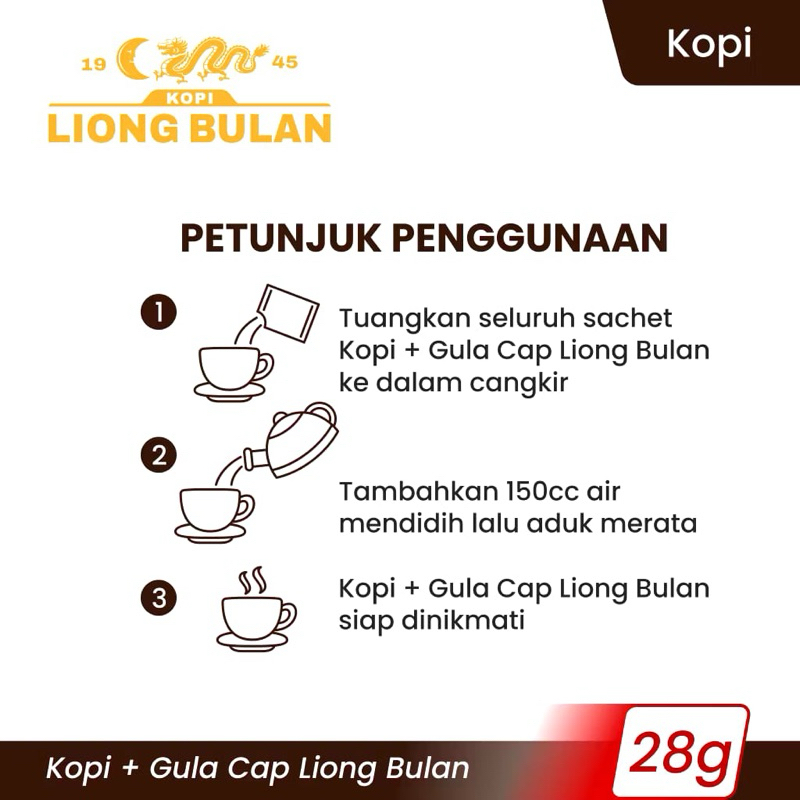 

Kopi Bogor Kopi Liong Bulan 1 pak isi 20