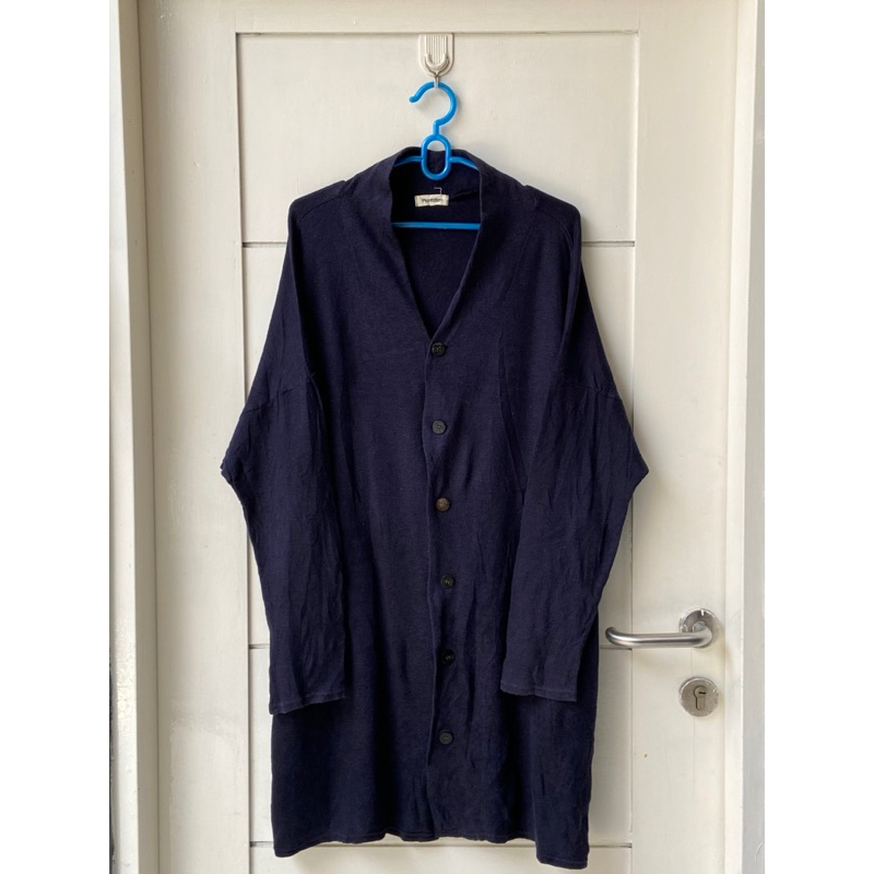 Issey Miyake PLANTATION Navy Cardigan