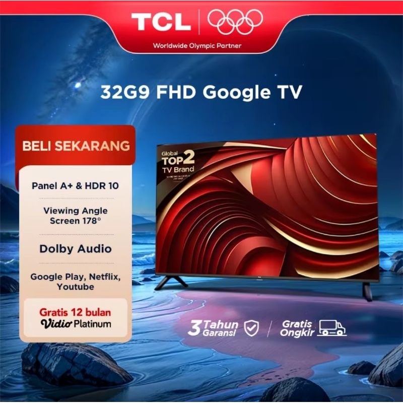TCL [FHD Google TV] TCL 32 Inch (Model: 32G9