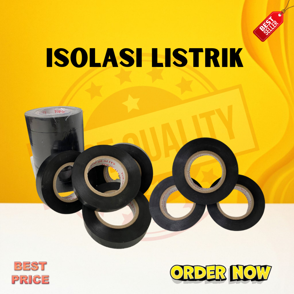 ISOLASI LISTRIK WARNA HITAM / ISOLASI KABEL LISTRIK TAHAN PANAS