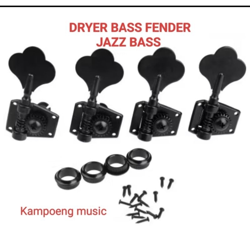 DRYER BASS FENDER JAZZ BASS BLACK SATU SET