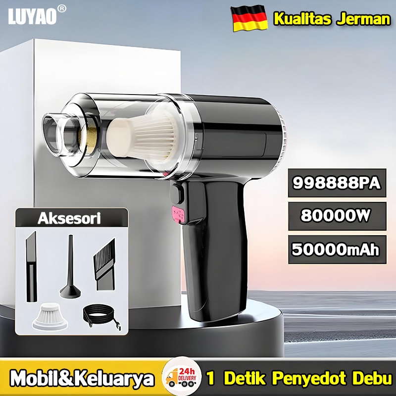 Kebutuhan Rumah Tangga LUYAO vacuum cleaner mobil Nirkabel Daya Hisap Besar 99988pa Daya Besar 10000