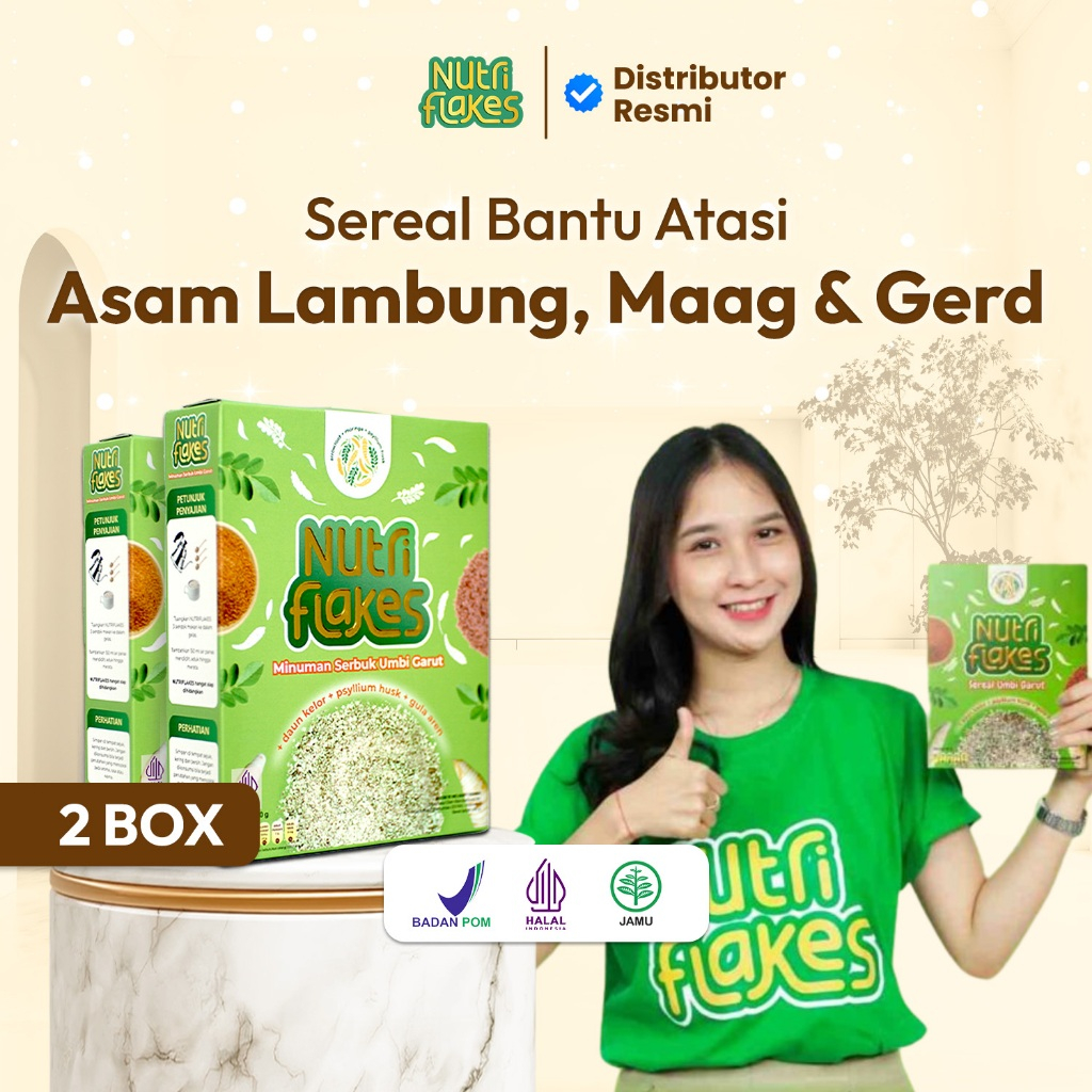 

Nutriflakes 2 Box Sereal Asam Lambung Minuman Sehat Ampuh Atasi Asam Lambung Gerd Maag