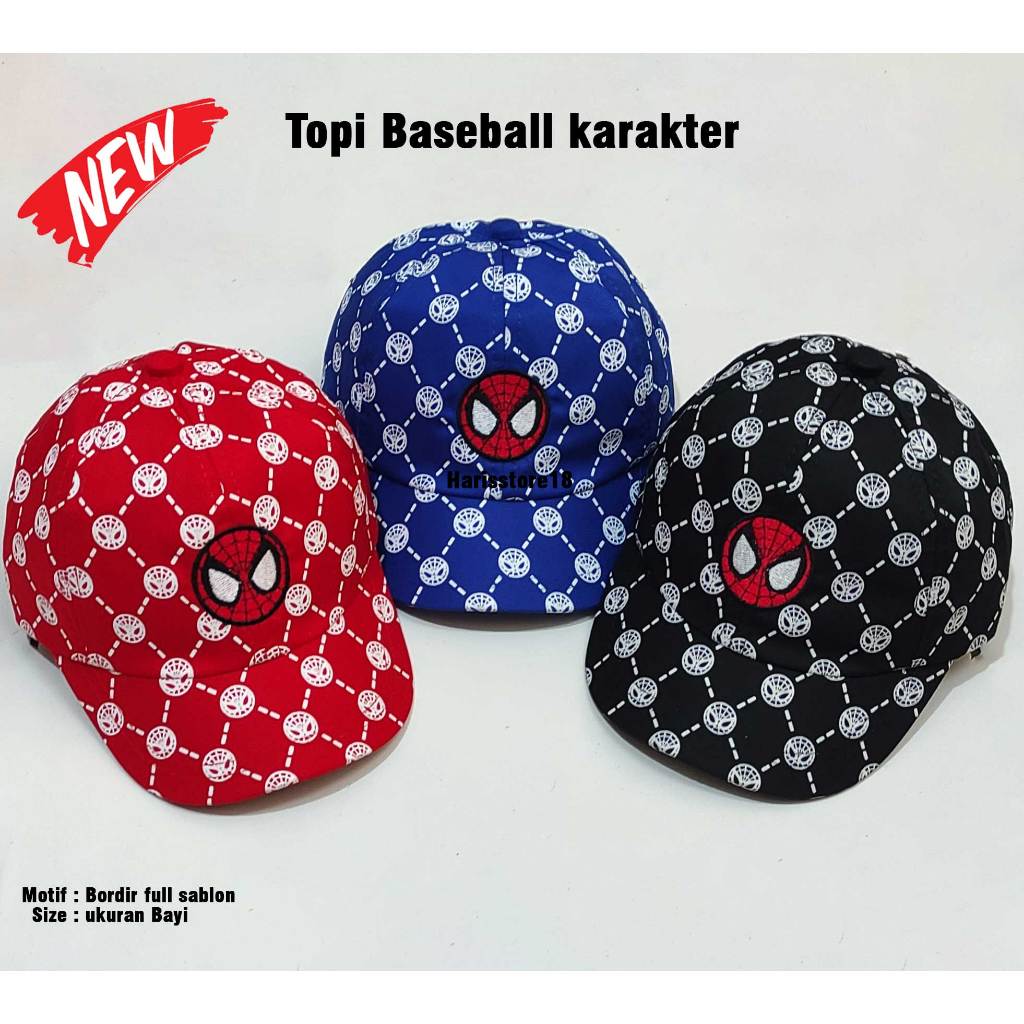 Topi Bayi anak laki laki Spiderman / Topi Baseball Bayi spiderman