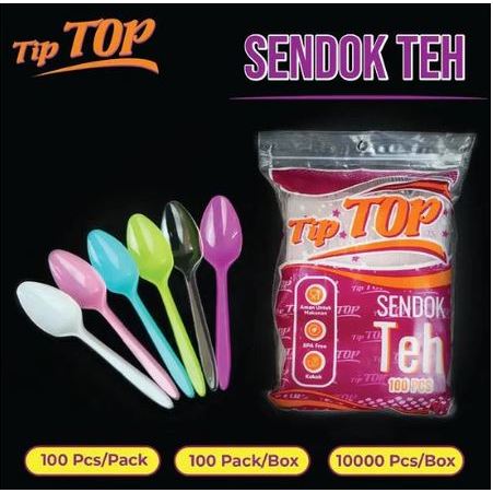 (E--14) Sendok Teh Tip Top S Plastik- Panjang 11 Cm sendok teh sendok plastik pendek sendok jagung