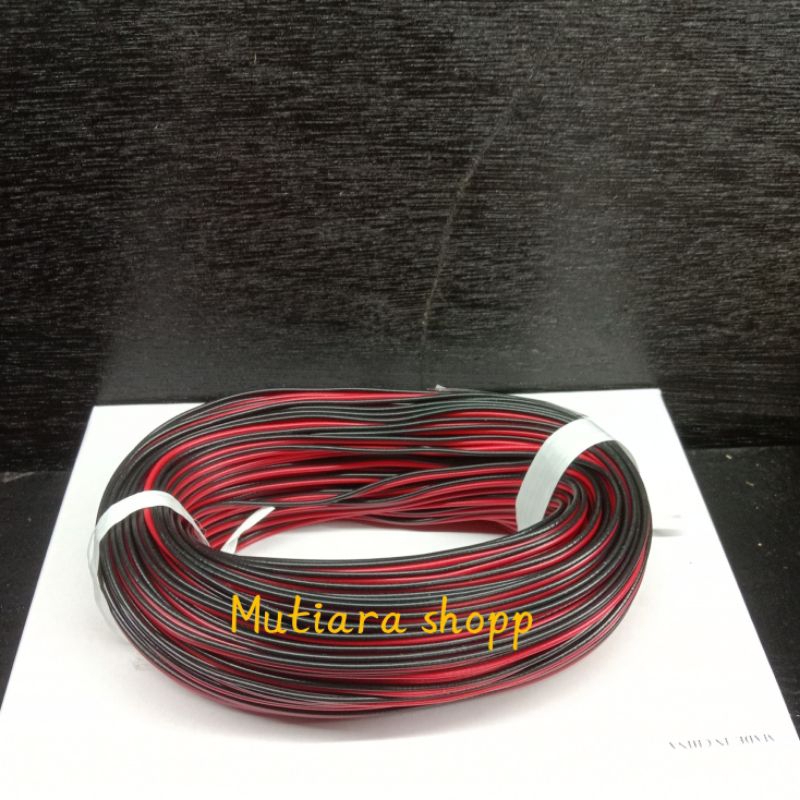 kabel AWG 24 kabel 2x18 50 meter warna merah hitam