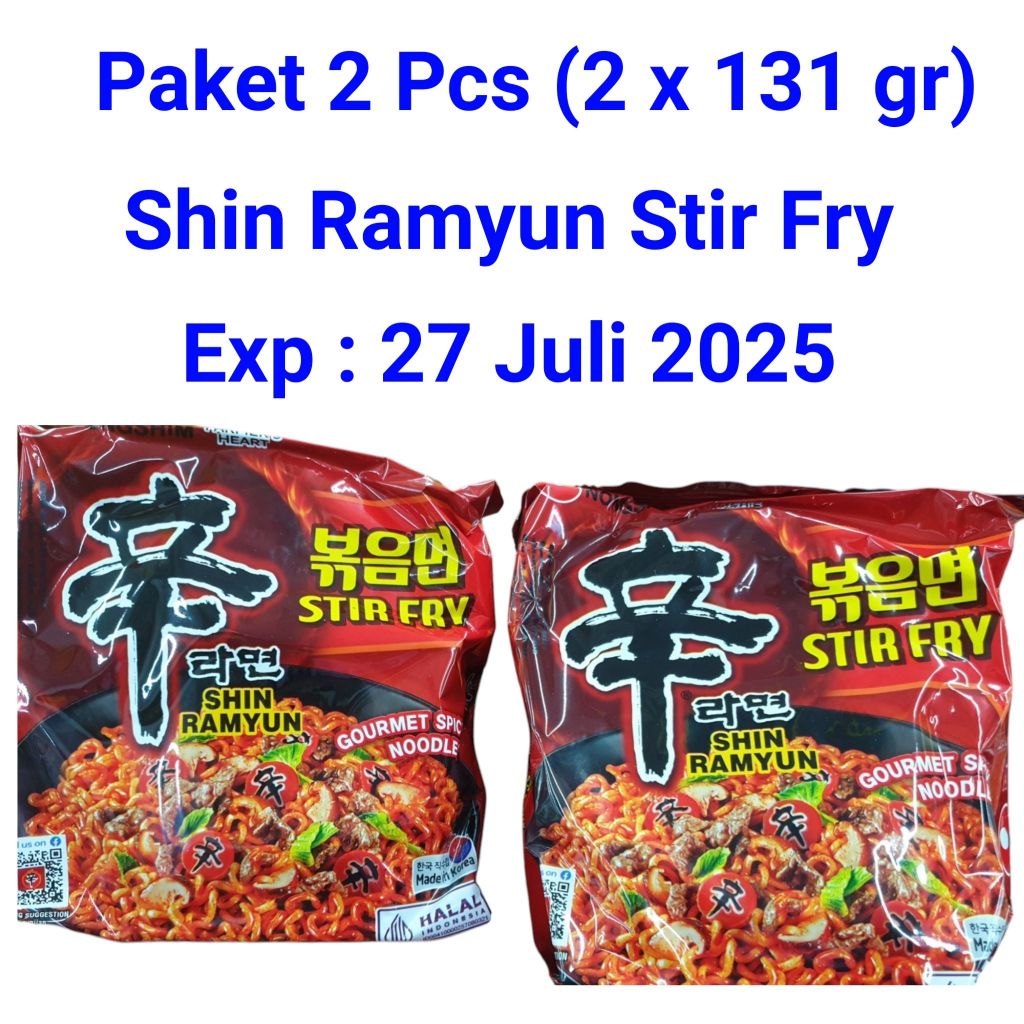 

PAKET 2 PCS Mie Instan Nongshim Shin Ramyun Stir Fry 131 Gr