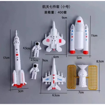 

Hiasan kue dekorasi kue model pesawat ulang alik cake dekorasi Roket Astronot Apollo Luar angkasa