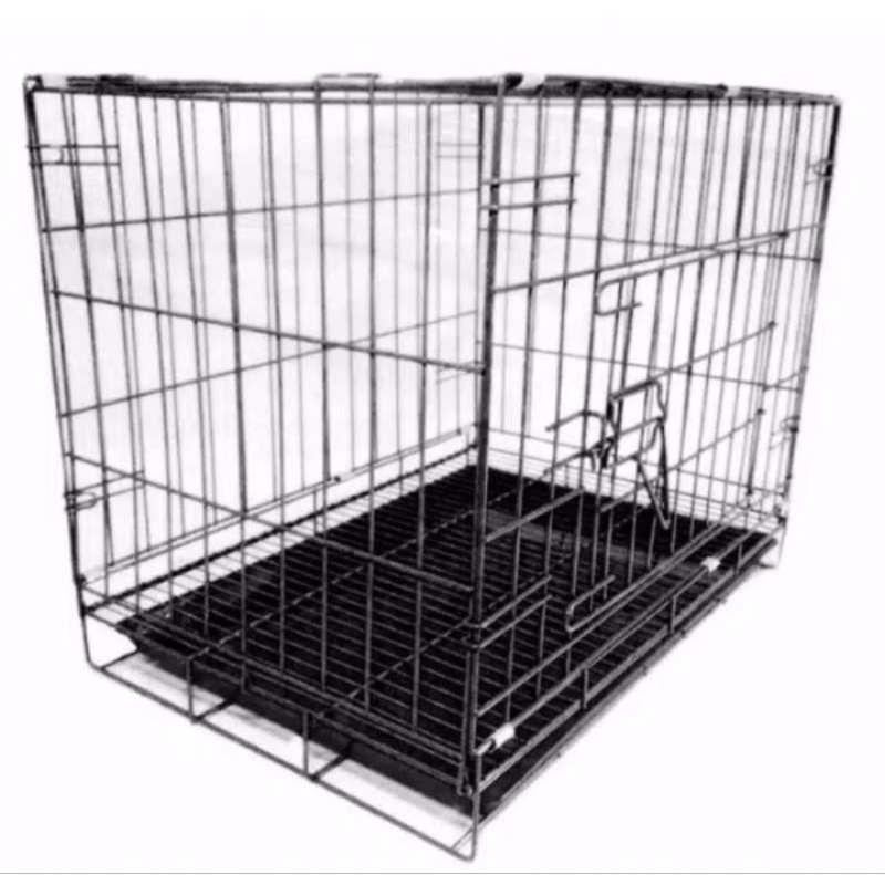 kandang kucing anjing kelinci bekas 60x40x50 kotak polos warna hitam
