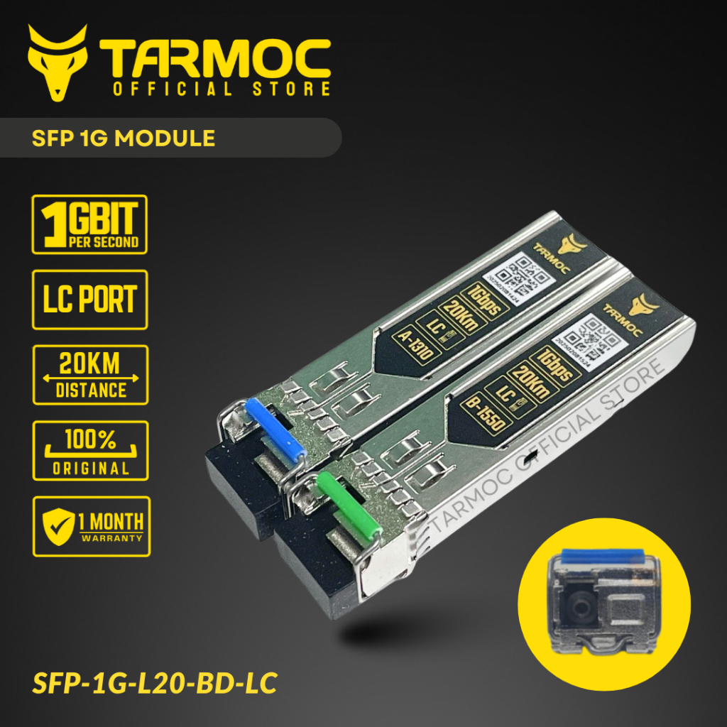 Tarmoc SFP-1G-L20-BD-LC | SFP 1G BIDI 20KM LC | SFP 1G 20KM Single Mode