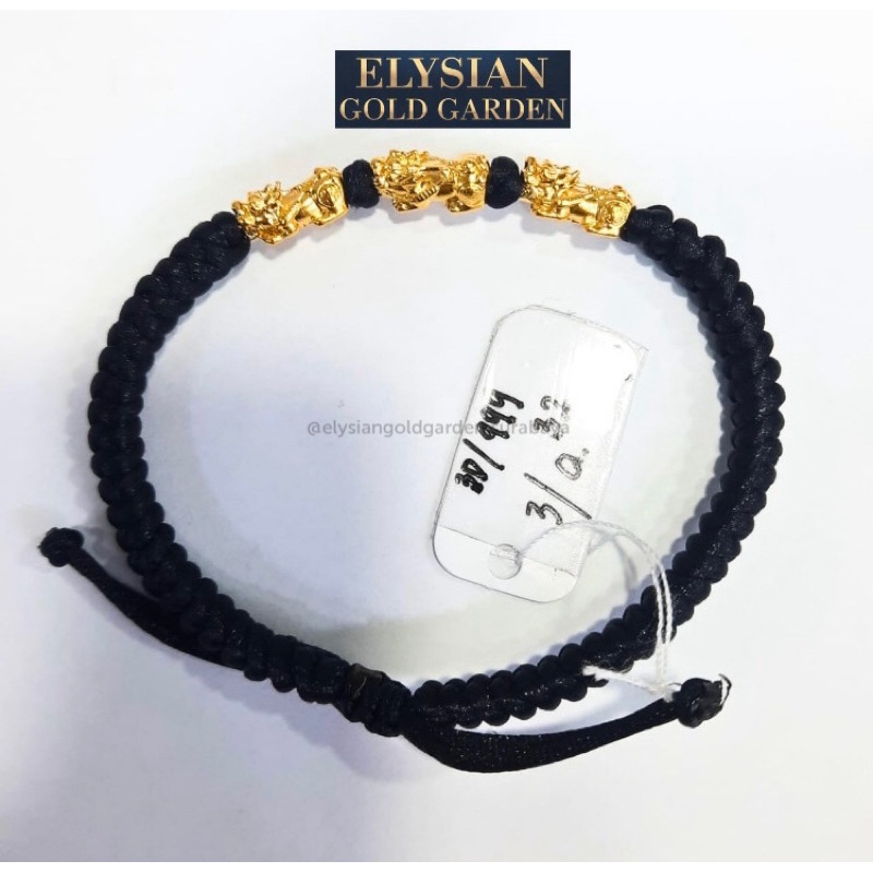 Gelang Tali Emas Charm Naga