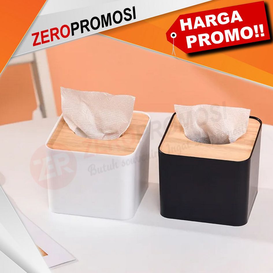 Custom Kotak Tisu Tutup Kayu Multifungsi Souvenir Tempat Tisu