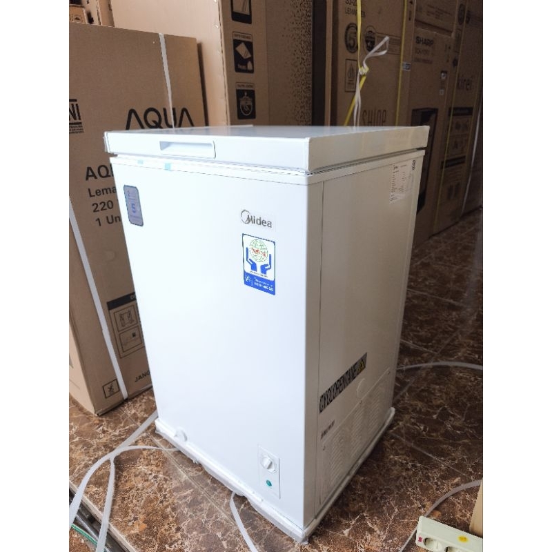 boks freezer Midea 100 liter/ boks freezer Midea HS 129 bergaransi resmi