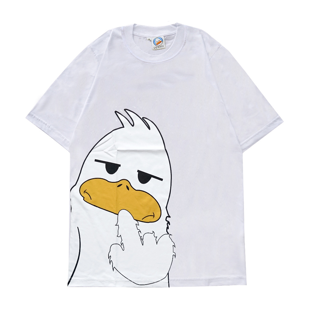 LAZYDUCK TSHIRT WHITE BIG LOGO FVCK
