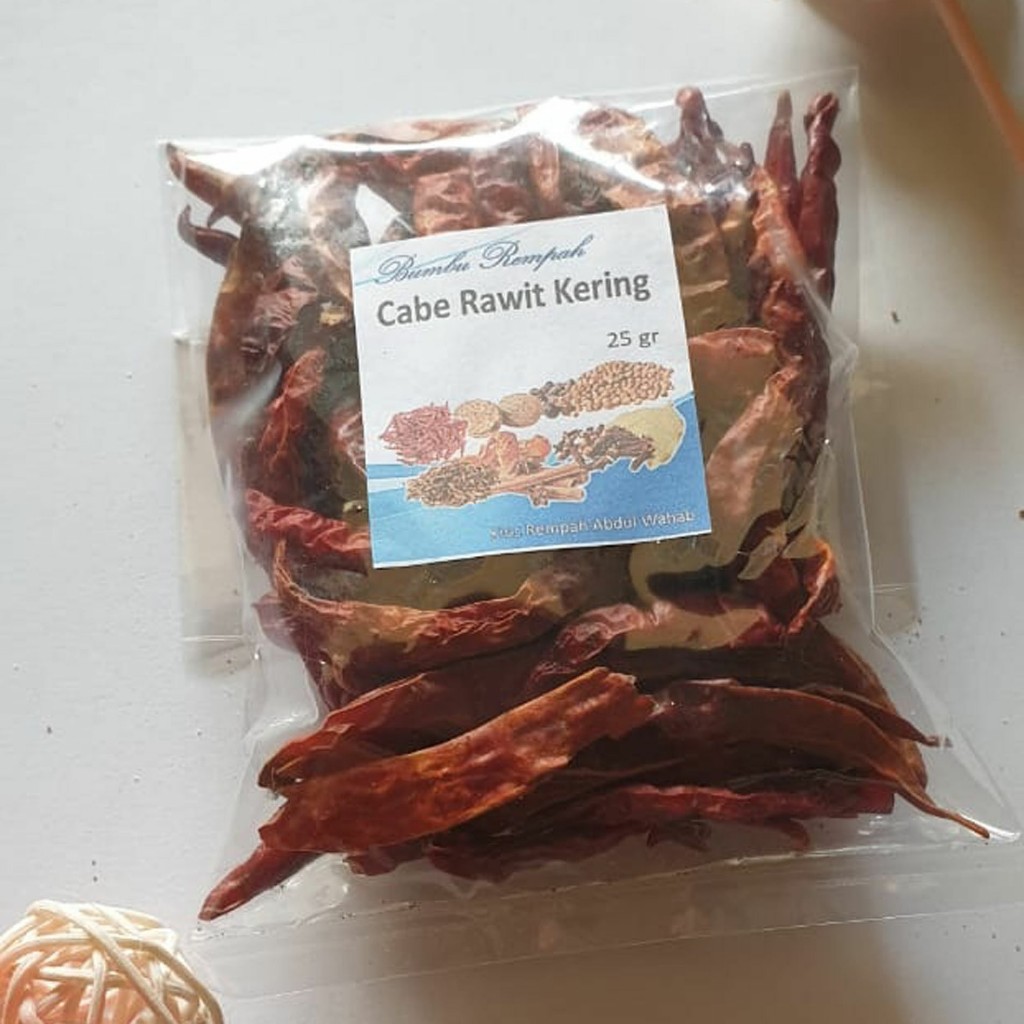 

Cabe Rawit kering 25 gram, bumbu rempah wahab