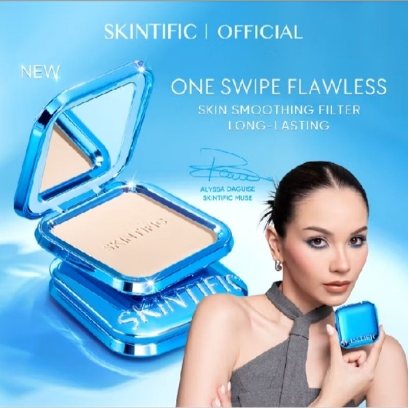 SKINTIFIC POWDER FOUNDATION | skintific ultra cover powder foundation bedak padat untuk kulit bermin