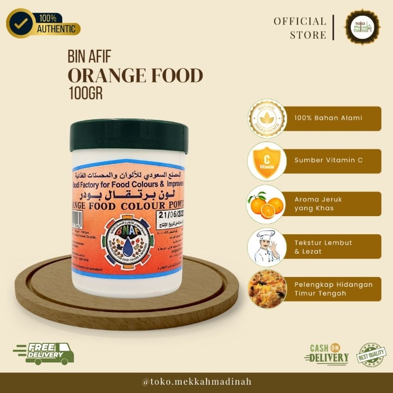 

Bin Afif - Colours Powder, Pewarna Makanan Bubuk, Nasi Mandhi, Orange Food, Egg Yellow, Strawberry, Saffron Yellow