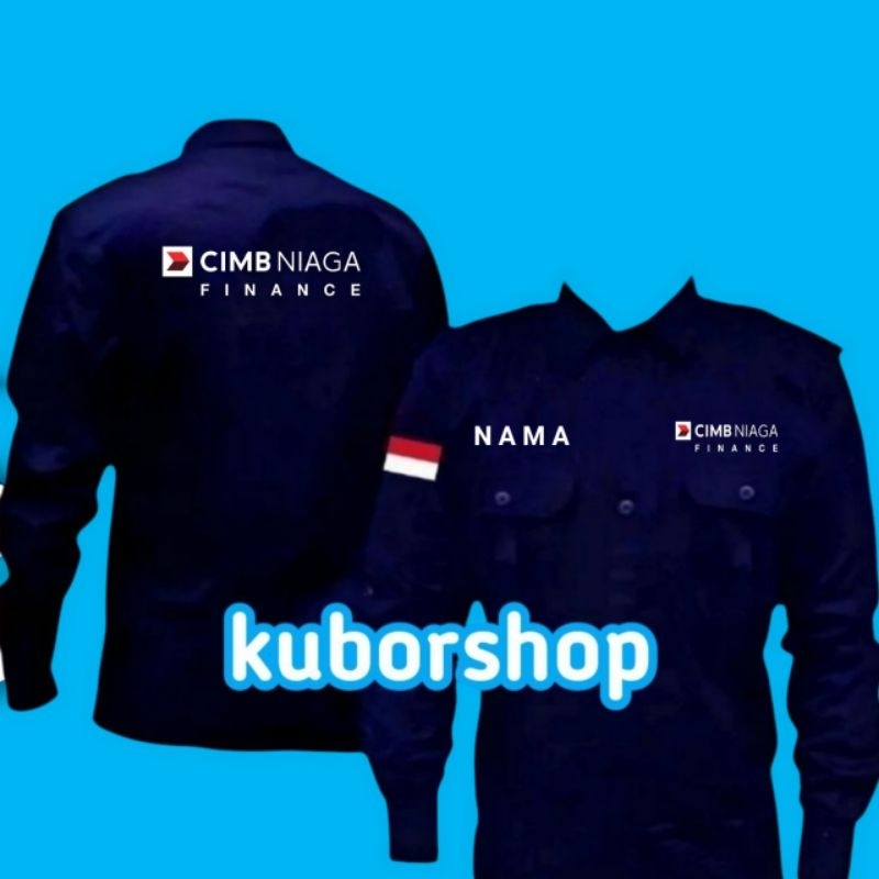 kemeja kerja CIMB NIAGA FINANCE baju seragam pdh CIMB NIAGA FINANCE full bordir