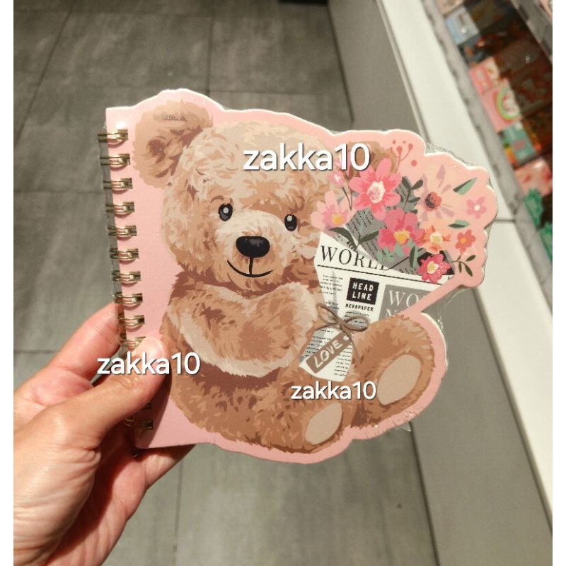 

(2 desain) Ohsome Buku Tulis Catatan Super Mini Bears Ringed Notebook B6 | Buku Tulis Ring dengan Cover Beruang Lucu