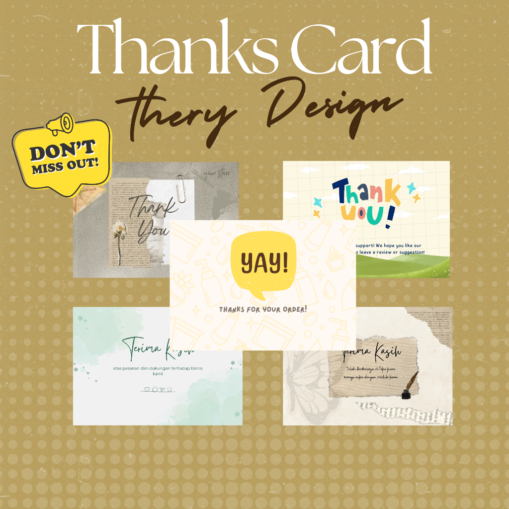 Thanks Card | Kartu Terimakasih | Ucapan Terimakasih | Stiker Terimakasih